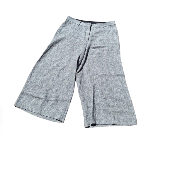 Theory Helentra Linen Crepe Cropped Wide Legged Trousers Cropped Ladies 6 USA - Picture 3 of 6